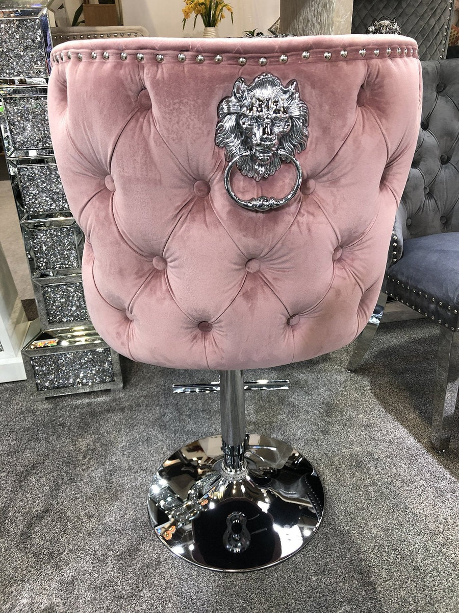 Burlone Lion Knocker Bar Stool - Riviera Interiors