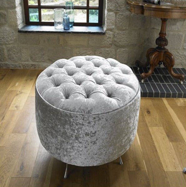 Cairo Round Footstool - Riviera Interiors