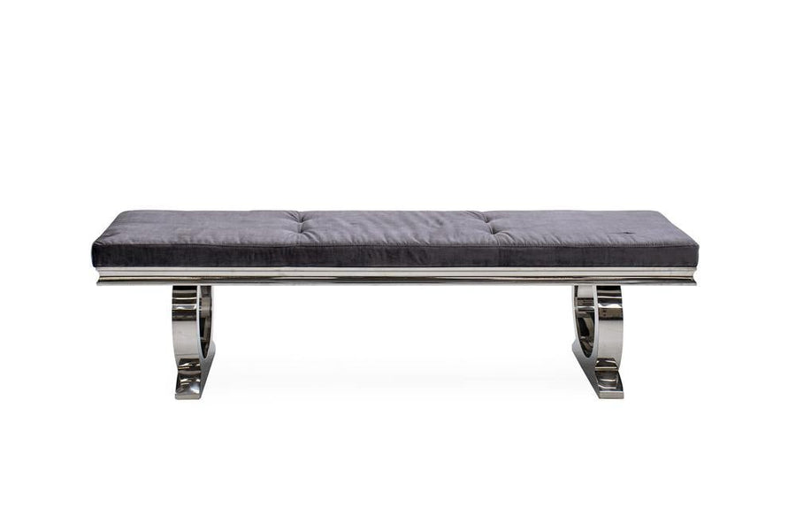 Channel Soft Velvet Dining Bench 180cm - Riviera Interiors