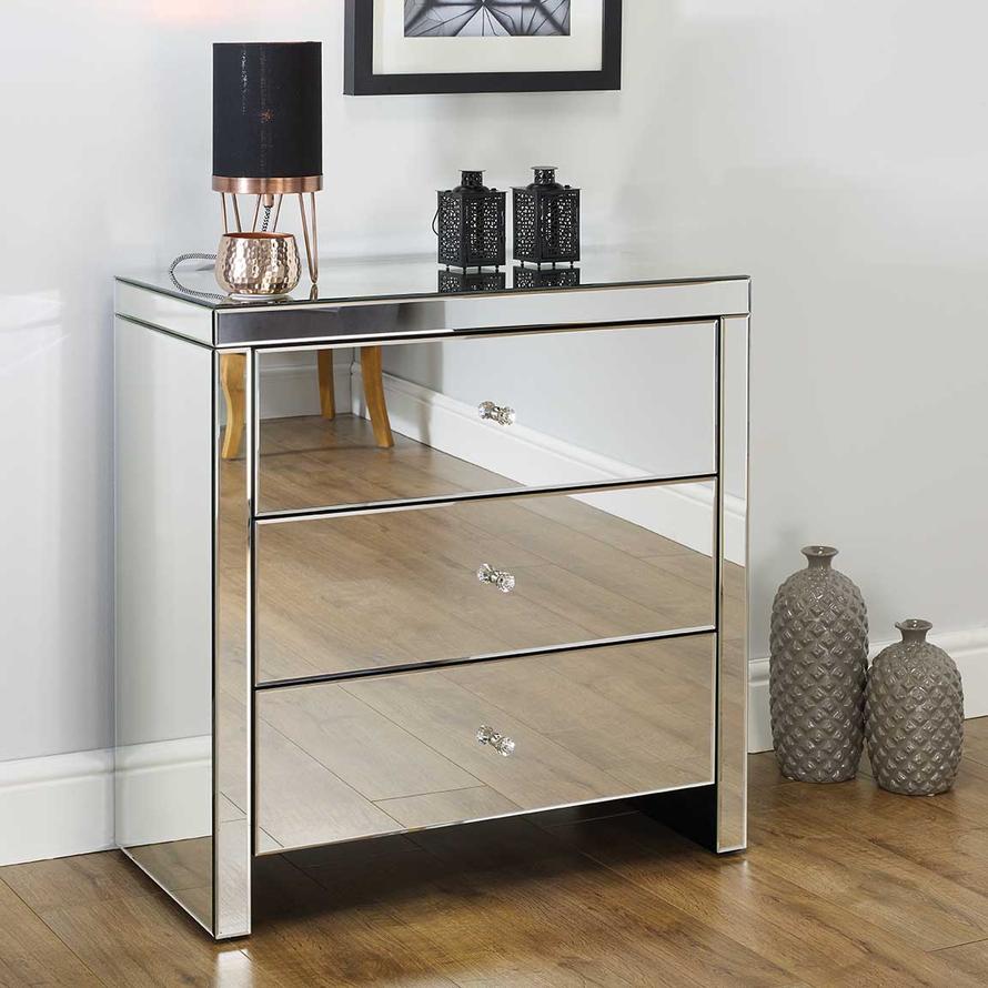 Chelsea Mirrored Chest of Drawers - Riviera Interiors