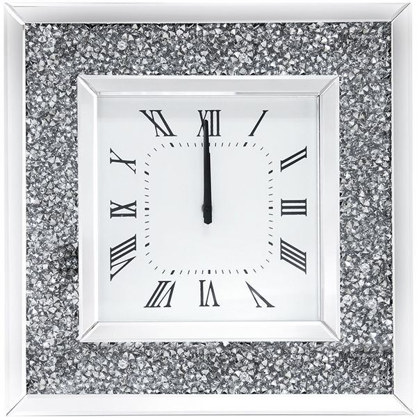 Crushed Diamond Wall Clock - Riviera Interiors