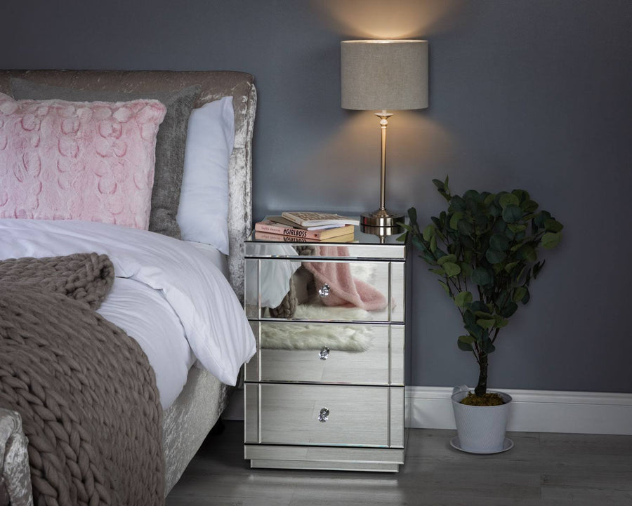 Milan 3 Drawer Bedside