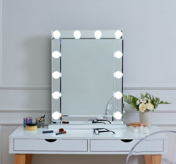 Hollywood Mirror - Glass/White