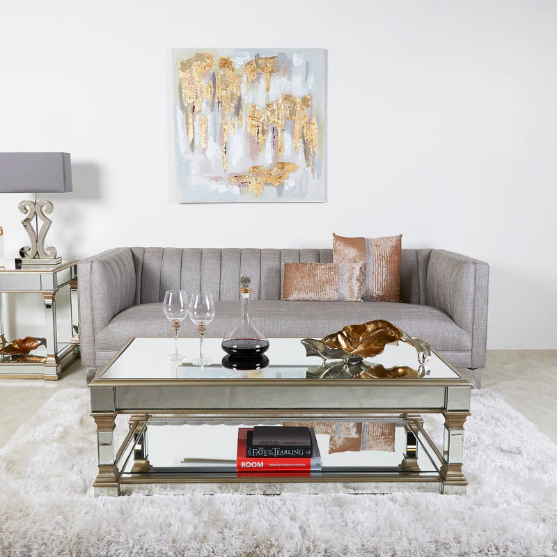 Mirrored Champagne Coffee Table